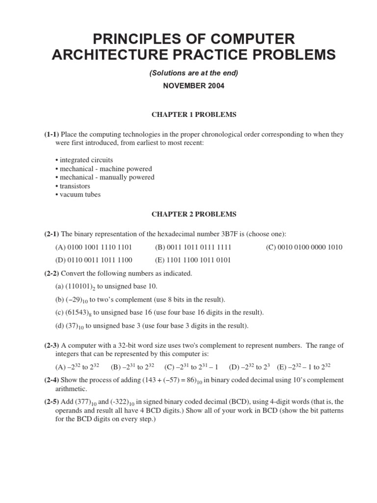 Practice Problems 1 | PDF | Cpu Cache | Assembly Language