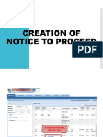 Creation of Notice To Proceed