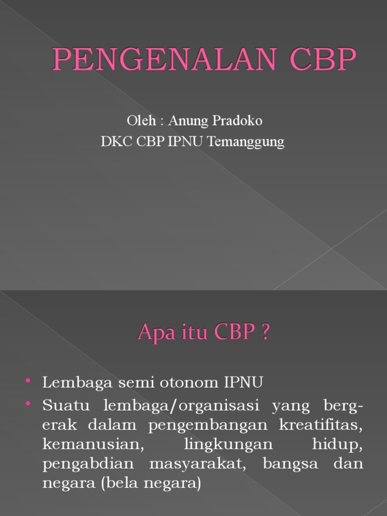 Materi Orientasi Cbp Tmg Pdf