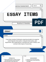 Essay Items