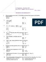 CA Foundation Maths Statistics Question Paper With Answer Nov 2019