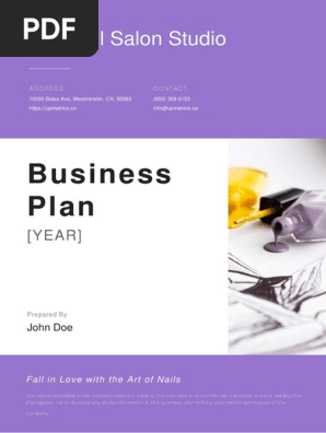 Nail Salon Business Plan Example