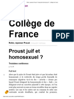 3. Relire, Repenser Proust - Proust Juif Et Homosexuel _ - Collège de France