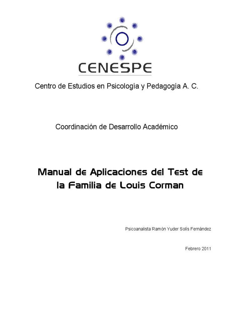 Manual del Test de la Familia Corman | PDF | Dibujo | Sicología