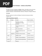 Structural Mechanics - Summary and Problems