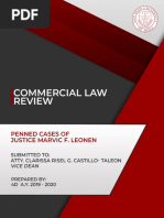 CommRev - Taleon Case Doctrines - Case Digests (Leonen) (4D1920)