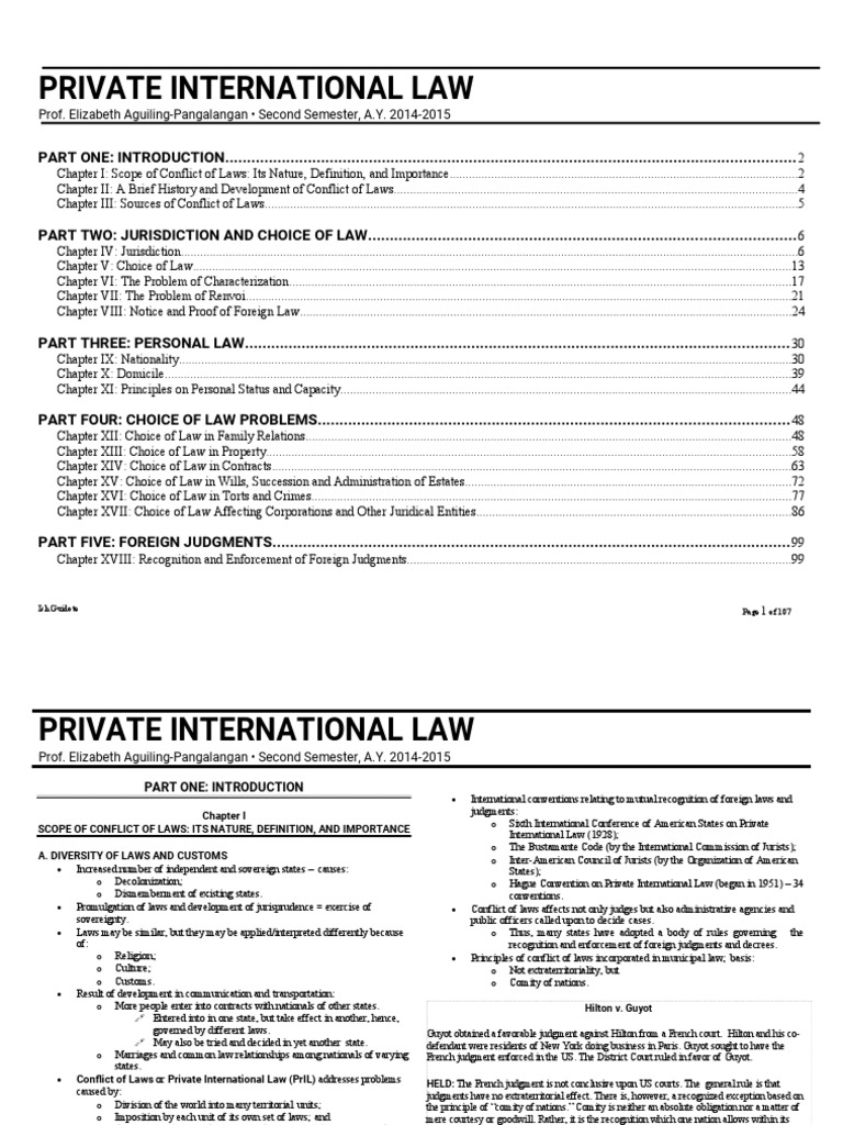 PrIL Reviewer PDF In Rem Jurisdiction Minimum Contacts