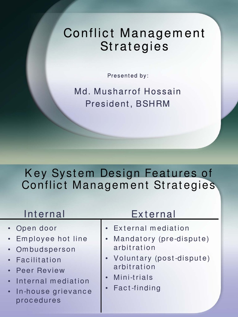Effective Conflict Management Strategies | PDF | Mediation | Cognition