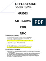 Multiple Choice Questions Guide L CBT Exams FOR NMC: 1. What Is The Role of The NMC?