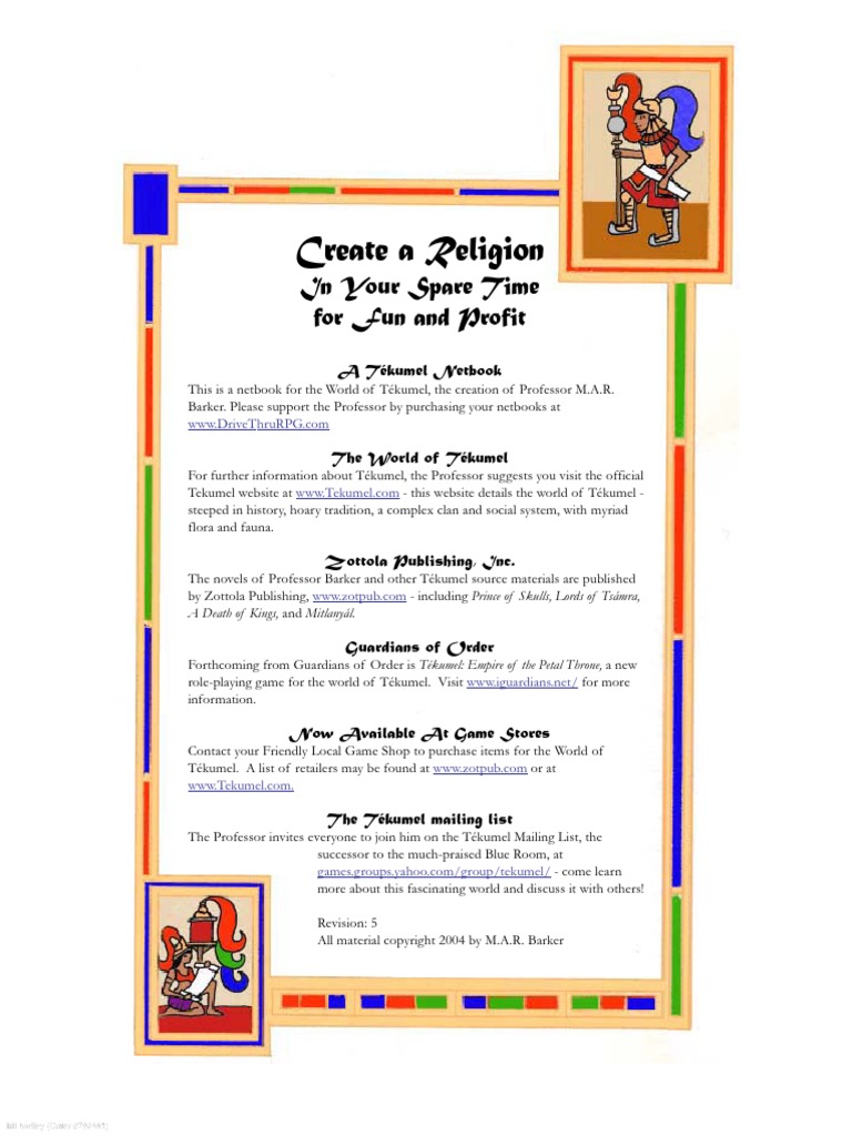 Create A Religion | PDF | God | Supernatural