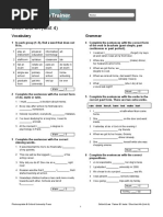 OET B1 Short Test Unit 4 A + B