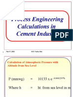 Process Engineering Calculations in Cement Industry: Feb 17, 2022 ACC Yanbu Site 1