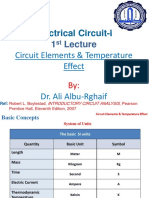 Electrical Circuit Temperature Effects