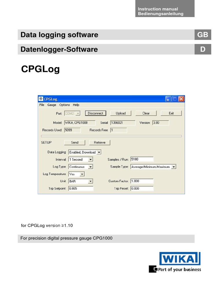 CPGLog User Manual for CPG1000 | PDF | Mode (Statistics) | Microsoft Excel