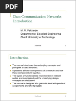 Data Communication Networks: M. R. Pakravan Department of Electrical Engineering Sharif University of Technology