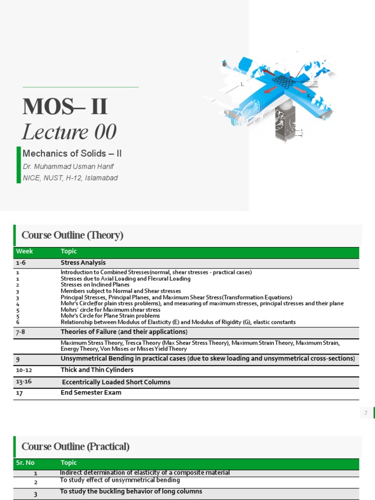Mechanics of Solids II Course Outline | PDF | Stress (Mechanics ...