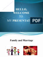 Presentation of Sociology - Family and Marriage