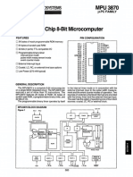 Standard Microsystems MPU3870 Single-Chip Microcomputer
