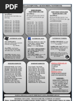 Daftar Harga Komputer / Aksesories / Notebook: Spesifikasi: Spesifikasi: Spesifikasi