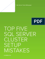 Top Five SQL Server Cluster Setup Mistakes
