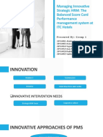 Managing Innovative Strategic HRM: The Balanced Score Card Performance Management System at ITC Hotels