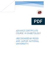 Advance Diabetes Care Certificate