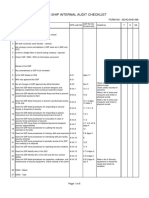 Isps Ship Internal Audit Checklist: Form No: Sehq/She-066