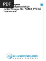 Klingenburg: Design Program For Rotary Heat Exchanger 32-Bit Windows DLL: ROTOR - SYS - DLL Systemair AB