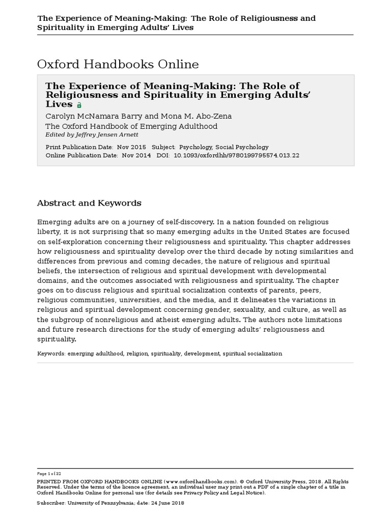 Oxford Handbooks Online PDF Gender Studies Gender