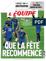 L'Equipe Du Vendredi 26 Mars 2021 @francepress77