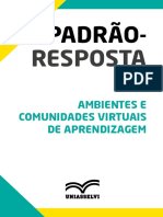 Ambientes e Comunidades Virtuais de Aprendizagem - Gabarito