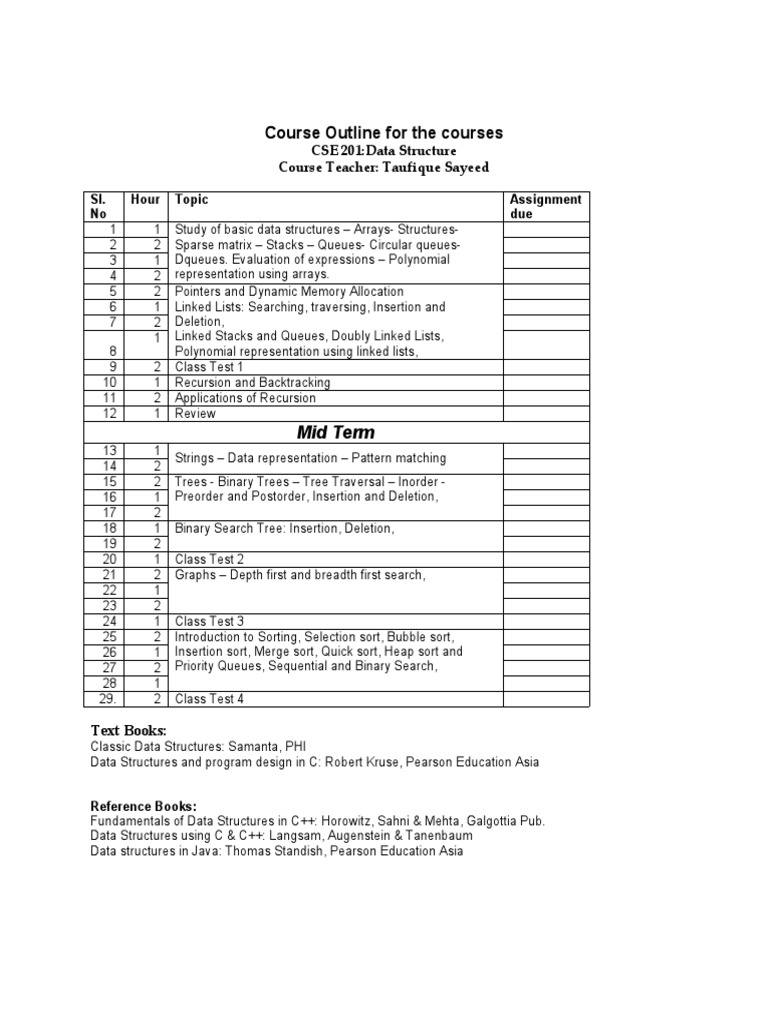 Course Outline | PDF