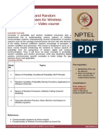 Nptel: NOC:Probability and Random Variables/ Processes For Wireless Communications - Video Course