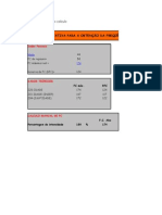 Tabela de Calculo Frequencia Cardiaca