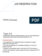 Cellular Respiration: TOPIC 2.8 (Core)