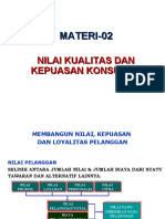 Materi - 02 - Nilai Kualitas Kepuasan Pelanggan