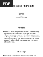 Phonetics and Phonology