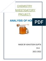 Chemistry Investigatory Project:: Analysis of Honey