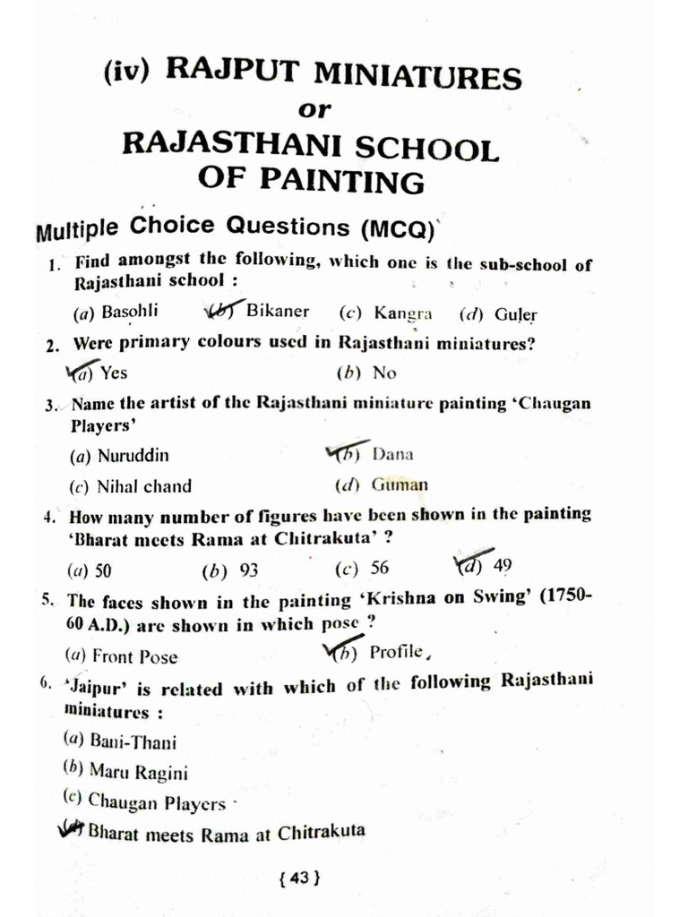MCQ's Chaptewise Painting Removed PDF