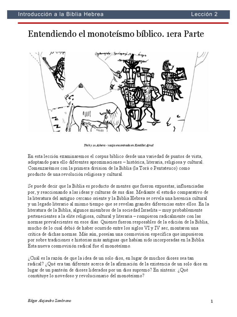 Entendiendo El Monoteísmo Bíblico 1 | PDF | Politeísmo | Dios
