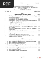 Answer All Questions, Each Carries 4 Marks.: CS401 Computer Graphics