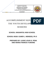 Accomplishment Report On The Youth Development Sessions