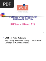 Formal Languages and Automata Theory: II B.Tech - II Sem (R19)