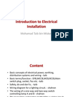 Introduction To Electrical Installation