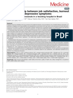 The Relationship Between Job Satisfaction, Burnout Syndrome and Depressive Symptoms