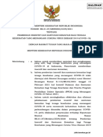 PDF KMK No Hk0107 Menkes 4239 2021 TTG Pemberian Insentif Dan Santunan Kema DL