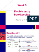 Week 3 Double Entry Bookkeeping: Prepared By: Ms Doris