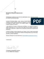 Peticion Secretaria de Educacion Departamental Regreso A Clases Presenciales
