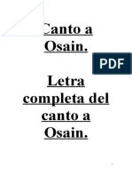 Canto A Osain - Letra Completa Del Canto A Osain
