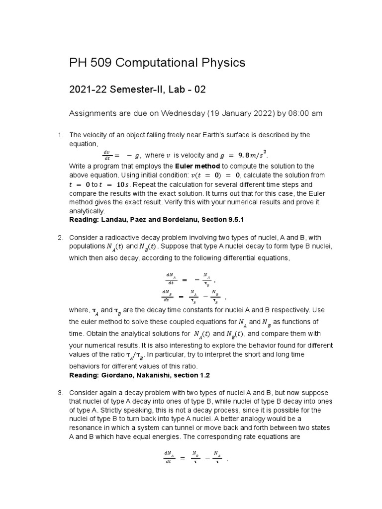 Euler Method In Python